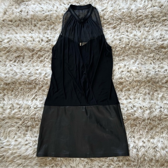 RAMY Brook Halter Neck Leather / Silk / Rayon Dress - Picture 3 of 14